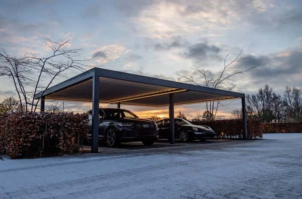 Flachdach-Carport